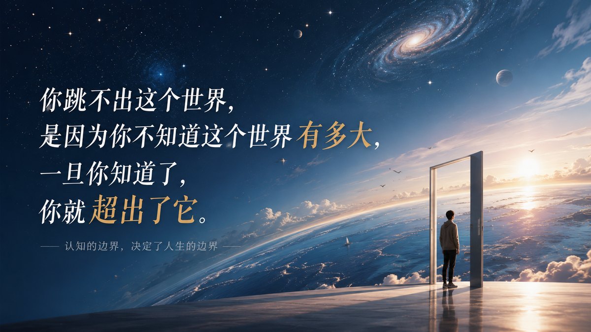 老朱：你跳不出这个世界，是因为你不知道这个世界有多大——认知的边界，决定了人生的边界